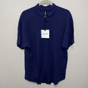 Agnes & Dora Button Down Dolman Top Navy Women’s Size S